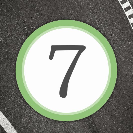 Sticker Rond Numéro de course