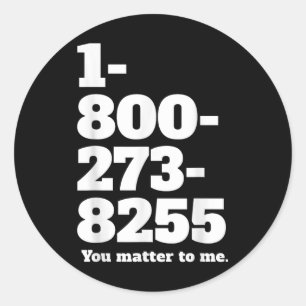 Sticker Rond Numéro de ligne d'appel du suicide