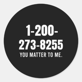 Sticker Rond Numéro De Ligne D'Assistance Suicide - Vous M'Impo