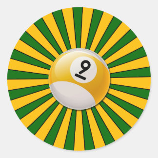 STICKER ROND NUMÉRO DE RÉTRO 9 MILLIARDS BALL
