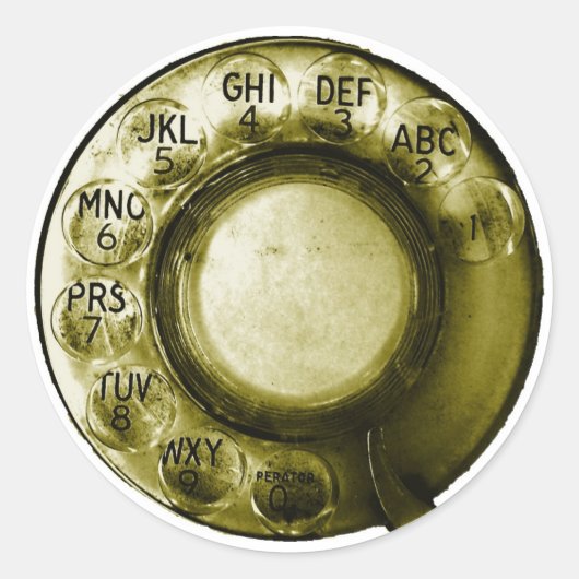 Sticker Rond Numéro de téléphone (Devant)