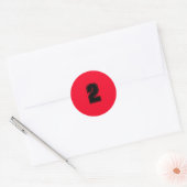 Sticker Rond Numéro Deux fournitures de planification simple 2  (Enveloppe)