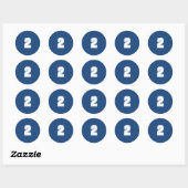 Sticker Rond Numéro Deux fournitures de planification simple 2  (Feuille)