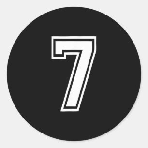 Sticker Rond Numéro drôle 7 67 Costume de groupe assorti Memes