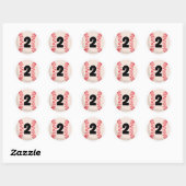 Sticker Rond Numéro favori de baseball #2 (Feuille)