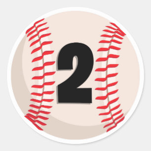 Sticker Rond Numéro favori de baseball #2