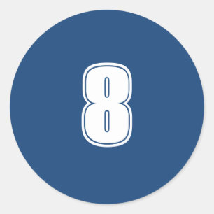 Sticker Rond Numéro Huit fournitures de planification simple 8 