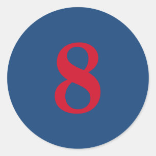 Sticker Rond Numéro Huit fournitures de planification simple 8 