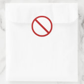 Sticker Rond Numéro international officiel ISO 3864-1 (Sac)