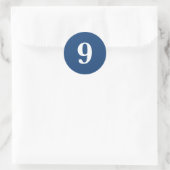 Sticker Rond Numéro Neuf fournitures de planification simple 9  (Sac)