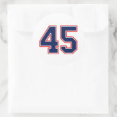 Sticker Rond Numéro Quarante cinq 45 Sports Jersey (Sac)