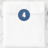 Sticker Rond Numéro Quatre fournitures de planification simple  (Sac)