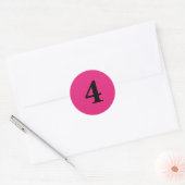 Sticker Rond Numéro Quatre fournitures de planification simple  (Enveloppe)
