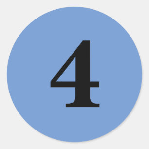 Sticker Rond Numéro Quatre fournitures de planification simple
