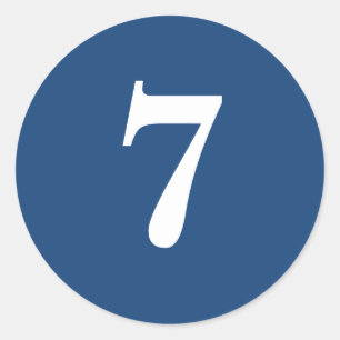 Sticker Rond Numéro Sept fournitures de planification simple 7 