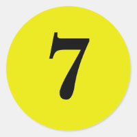 Numéro sept planification simple 7 jaune noir