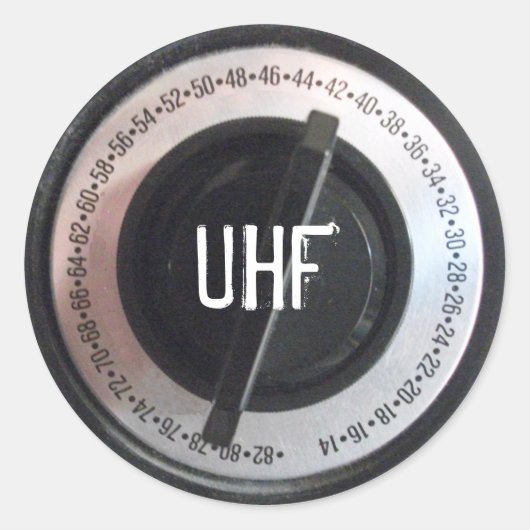Sticker Rond Numéro UHF (Devant)