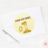 Sticker Rond numéro un avec nom personnalisé (Enveloppe)
