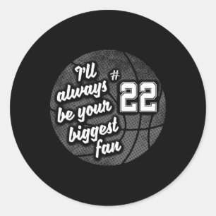 Sticker Rond Numéro Vingt-deux le plus grand fan de 22 Bysketby
