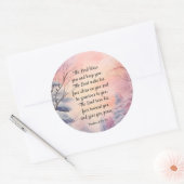 Sticker Rond Numéros 6 Seigneur Bénissez-vous Bible Verse Scène (Enveloppe)