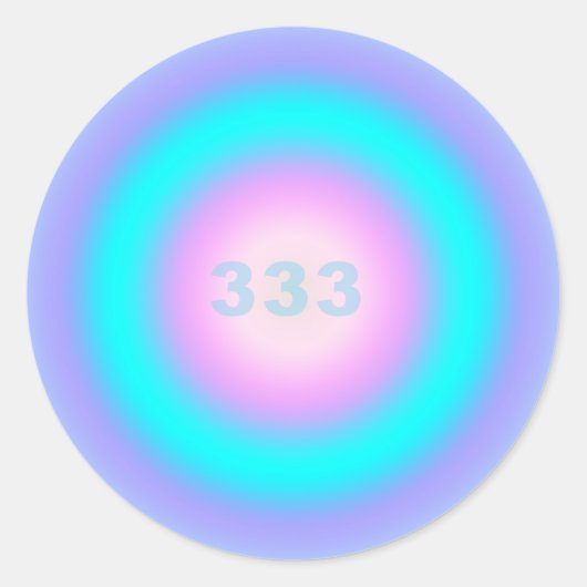 Sticker Rond Numéros d'ange 333 - Créativité et action (Devant)