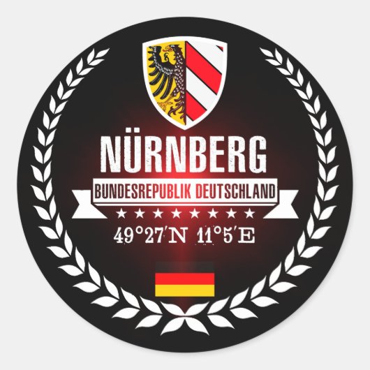 Sticker Rond Nuremberg (Devant)