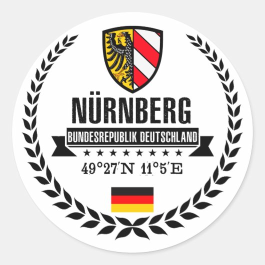 Sticker Rond Nuremberg (Devant)