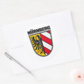 Sticker Rond Nurnberg de Nuremberg (Enveloppe)