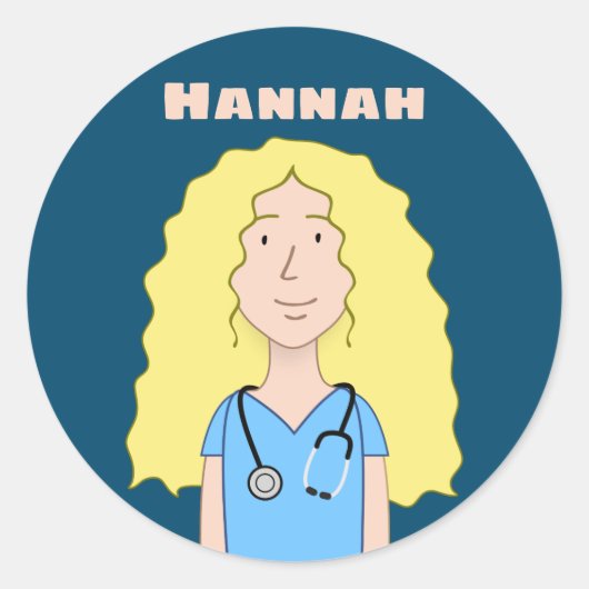 Sticker Rond Nurse (Devant)