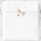 Sticker Rond Nurse bear (Sac)