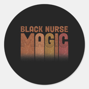 Sticker Rond Nurse Life Melanin Queen Black Girl Histoire de la