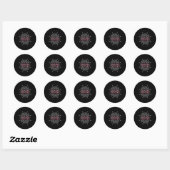 Sticker Rond Nurse Life Valentines Day Stethoscope Er Icu Nicu  (Feuille)