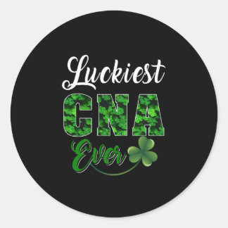 Sticker Rond Nurse | Luckiest CNA Ever Nurse Lover