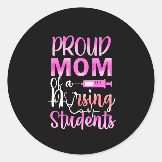 Sticker Rond Nurse | Mère de Proud (Devant)