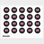 Sticker Rond Nurse Valentine's Day Heart Stethoscope Er Icu Nic (Feuille)