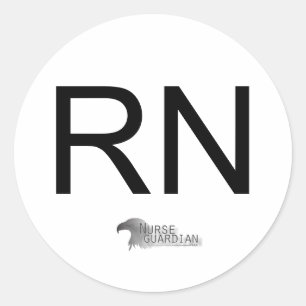Sticker Rond Nurseguardianlogo, RN