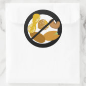 Sticker Rond Nut Arbre d'arachide sans l'allergie noire Nut (Sac)