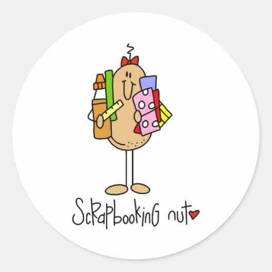 Sticker Rond Nut scrapbooking (Devant)