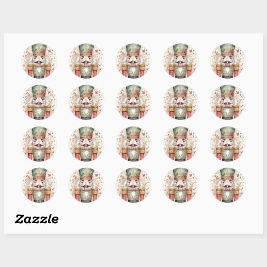 Sticker Rond Nutcracker (Feuille)