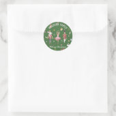 Sticker Rond Nutcracker Ballet Ballerina famille Noël Cadeau (Sac)