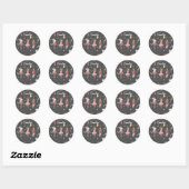 Sticker Rond Nutcracker Ballet Ballerina Noël anniversaire (Feuille)