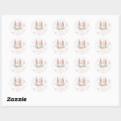 Sticker Rond Nutcracker Ballet Blush Pink 1er anniversaire (Feuille)