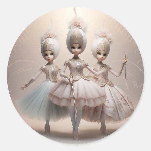 Sticker Rond Nutcracker Ballet Fashion-Arab Dancers (Devant)