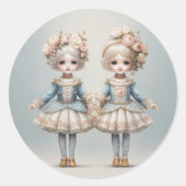 Sticker Rond Nutcracker Ballet Fashion-Rosebuds (Devant)