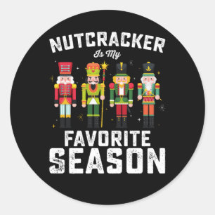 Sticker Rond Nutcracker est ma saison préférée Noël