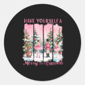 Sticker Rond Nutcracker Friends Snow Globe Nk Coquette Bow Chri (Devant)