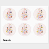 Sticker Rond Nutcracker Pink Christmas Tree Anniversaire (Feuille)