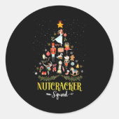 Sticker Rond Nutcracker Squad In My Nutcracker Era Christmas Tr (Devant)