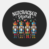 Sticker Rond Nutcracker Squad Pajama Merry Christmas Toddler Bo (Devant)