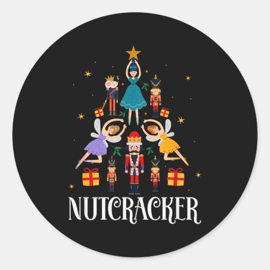 Sticker Rond Nutcracker Sugar Fairy Plum Christmas - Nutcracker (Devant)